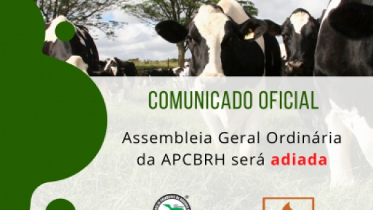 Adiamento da Assembleia Geral Ordinária da APCBRH